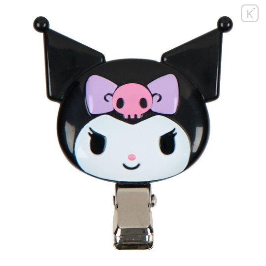Japan Sanrio Original Bangs Clip Set - Kuromi : Purple Ribbon - 4