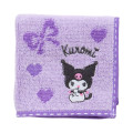 Japan Sanrio Original Petit Towel - Kuromi : Ribbon Heart Purple - 2
