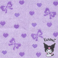 Japan Sanrio Original Petit Towel - Kuromi : Ribbon Heart Purple - 3