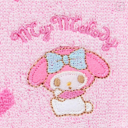 Japan Sanrio Original Petit Towel - My Melody : Ribbon Heart Pink - 4
