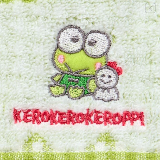 Japan Sanrio Original Petit Towel - Keroppi : Gingham - 4