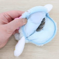 Japan Sanrio Plush Pass Case Pouch with Reel - Cinnamoroll : Daruma - 3
