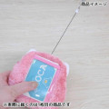 Japan Sanrio Plush Pass Case Pouch with Reel - Kuromi : Daruma - 4