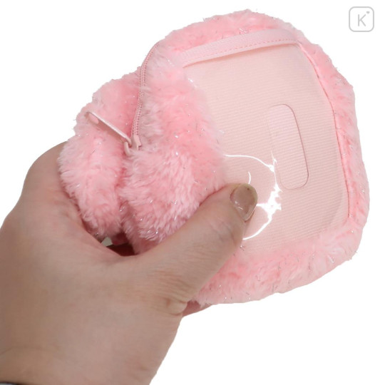 Japan Sanrio Plush Pass Case Pouch with Reel - My Melody : Daruma - 2