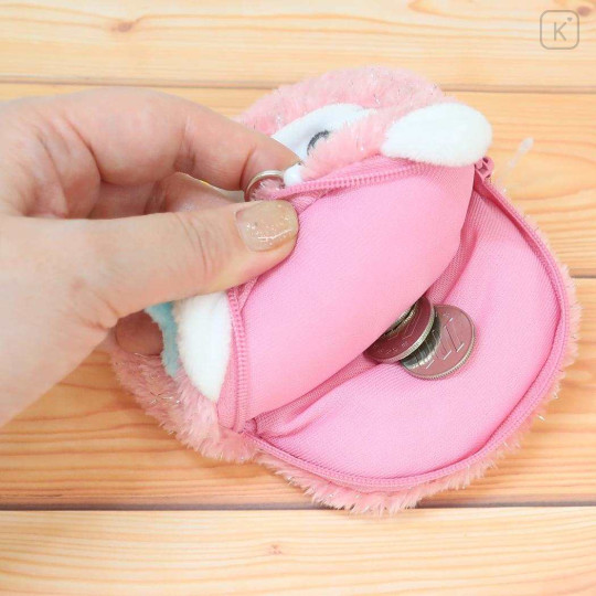 Japan Sanrio Plush Pass Case Pouch with Reel - Hello Kitty : Daruma - 3