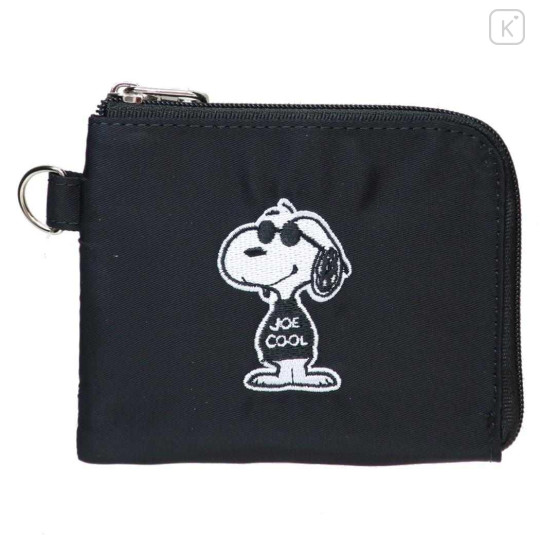 Japan Peanuts Pass Case Card Holder & Coin Case - Snoopy : Joe Cool Black - 1