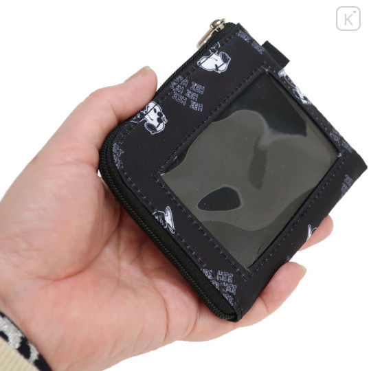 Japan Peanuts Pass Case Card Holder & Coin Case - Snoopy : Joe Cool Black Hee - 2