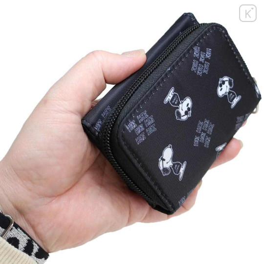 Japan Peanuts Trifold Wallet - Snoopy : Joe Cool Black Hee - 2