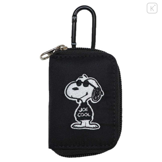Japan Peanuts Smart Key Case with Carabiner - Snoopy : Joe Cool Black - 1