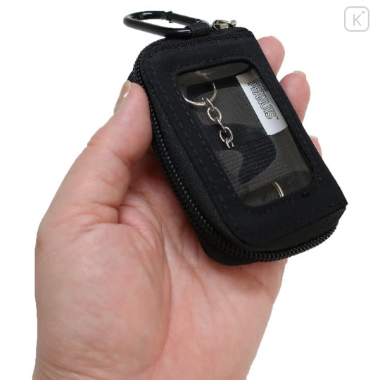 Japan Peanuts Smart Key Case with Carabiner - Snoopy : Joe Cool Black - 2