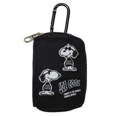 Japan Peanuts Smart Key Case with Carabiner - Snoopy : Joe Cool Black Hee