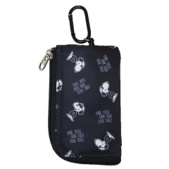 Japan Peanuts Key Case with Reel - Snoopy : Joe Cool Black Hee