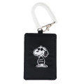 Japan Peanuts Pass Case Card Holder & Coil Spring Strap - Snoopy : Joe Cool Black - 1