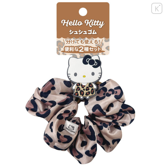 Japan Sanrio Hair Scrunchie - Hello Kitty : Leopard - 1