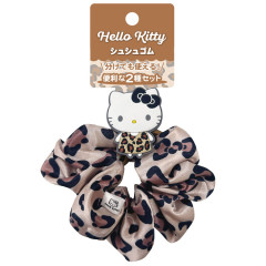 Japan Sanrio Hair Scrunchie - Hello Kitty : Leopard