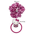 Japan Sanrio Hair Scrunchie - Hello Kitty : Leopard Pink - 2