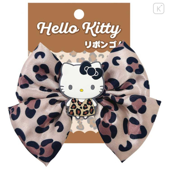 Japan Sanrio Mascot Hair Tie - Hello Kitty : Ribbon Leopard - 1