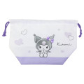 Japan Sanrio Drawstring Pouch & Lunch Bag - Kuromi : Ribbon - 3