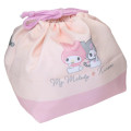Japan Sanrio Drawstring Pouch & Lunch Bag - Kuromi & My Melody : Strawberry - 2