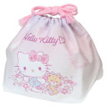 Japan Sanrio Drawstring Pouch & Lunch Bag - Hello Kitty & Tiny Chum : Sakura Cherry Blossom - 1