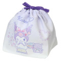 Japan Sanrio Drawstring Pouch & Lunch Bag - Kuromi : Sakura Cherry Blossom - 1