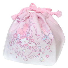 Japan Sanrio Drawstring Pouch & Lunch Bag - My Melody : Sakura Cherry Blossom