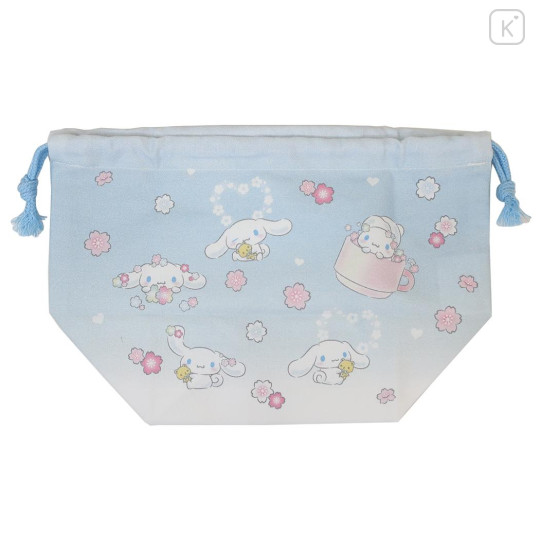 Japan Sanrio Drawstring Pouch & Lunch Bag - Cinnamoroll : Sakura Cherry Blossom - 2