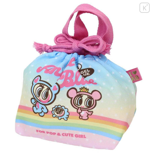 Japan Angel Blue Drawstring Pouch & Lunch Bag - Rainbow - 1