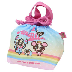 Japan Angel Blue Drawstring Pouch & Lunch Bag - Rainbow