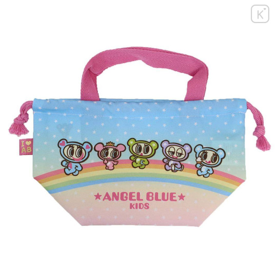 Japan Angel Blue Drawstring Pouch & Lunch Bag - Rainbow - 2