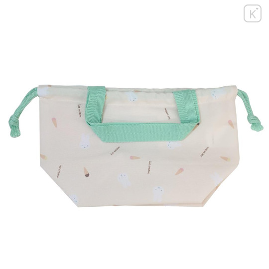Japan Miffy Drawstring Pouch & Lunch Bag - Miffy : Ice Cream - 2