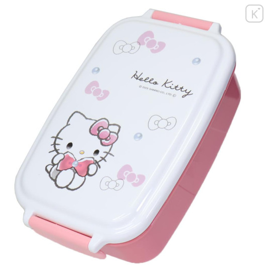 Japan Sanrio Bento Lunch Box 500ml - Hello Kitty : Ribbon - 1