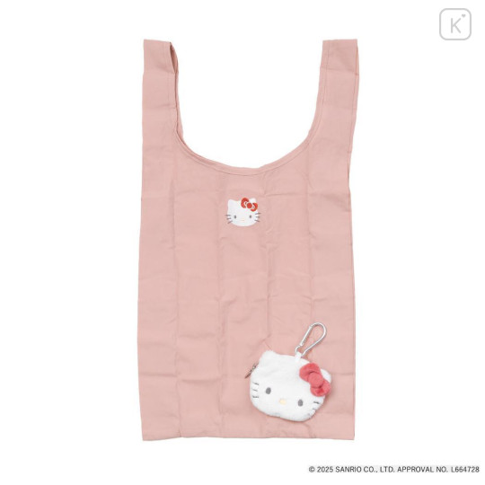 Japan Sanrio Eco Shopping Bag & Mascot Pouch - Hello Kitty : Pastel - 1