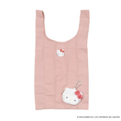 Japan Sanrio Eco Shopping Bag & Mascot Pouch - Hello Kitty : Pastel