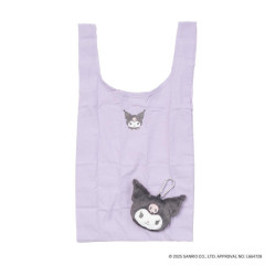 Japan Sanrio Eco Shopping Bag & Mascot Pouch - Kuromi : Pastel