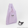 Japan Sanrio Eco Shopping Bag & Mascot Pouch - Kuromi : Pastel - 3