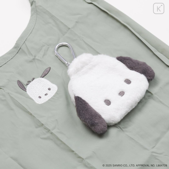 Japan Sanrio Eco Shopping Bag & Mascot Pouch - Pochacco : Pastel - 2