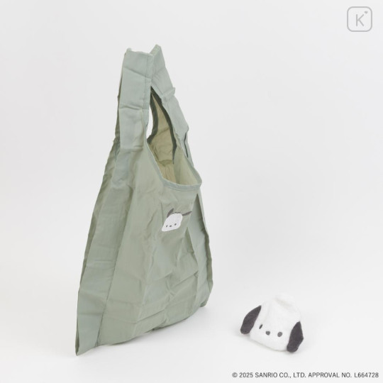 Japan Sanrio Eco Shopping Bag & Mascot Pouch - Pochacco : Pastel - 3