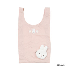 Japan Miffy Eco Shopping Bag & Mascot Pouch - Miffy : Pastel Pink
