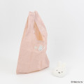 Japan Miffy Eco Shopping Bag & Mascot Pouch - Miffy : Pastel Pink - 3