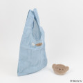 Japan Miffy Eco Shopping Bag & Mascot Pouch - Boris : Pastel Blue - 3