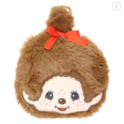 Japan Monchhichi Eco Shopping Bag & Mascot Pouch - Girl Pastel White - 4