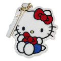 Japan Sanrio Pass Case Card Holder & Reel - Hello Kitty : Ribbon - 1