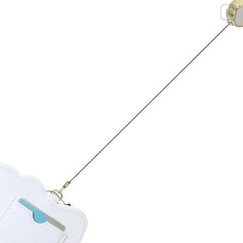 Japan Sanrio Pass Case Card Holder & Reel - Hello Kitty : Ribbon - 4