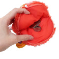 Japan Sesame Street Plush Pass Case Pouch with Reel - Elmo Happy - 3