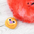 Japan Sesame Street Plush Pass Case Pouch with Reel - Elmo Happy - 4