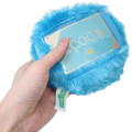 Japan Sesame Street Plush Pass Case Pouch with Reel - Cookie Monster Happy - 2