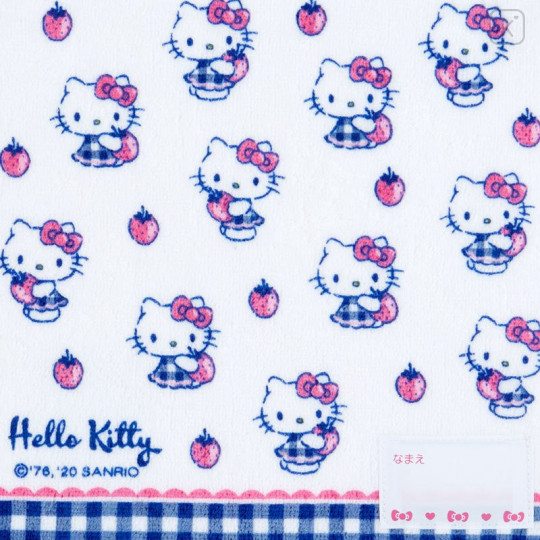 Japan Sanrio Handkerchief Petit Towel - Hello Kitty / Strawberry - 2