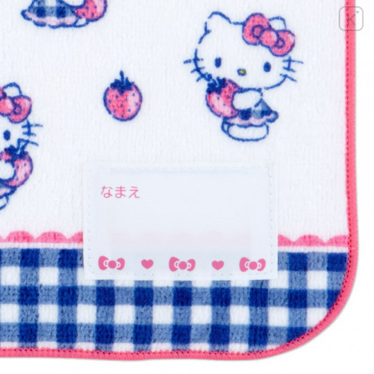 Japan Sanrio Handkerchief Petit Towel - Hello Kitty / Strawberry - 3