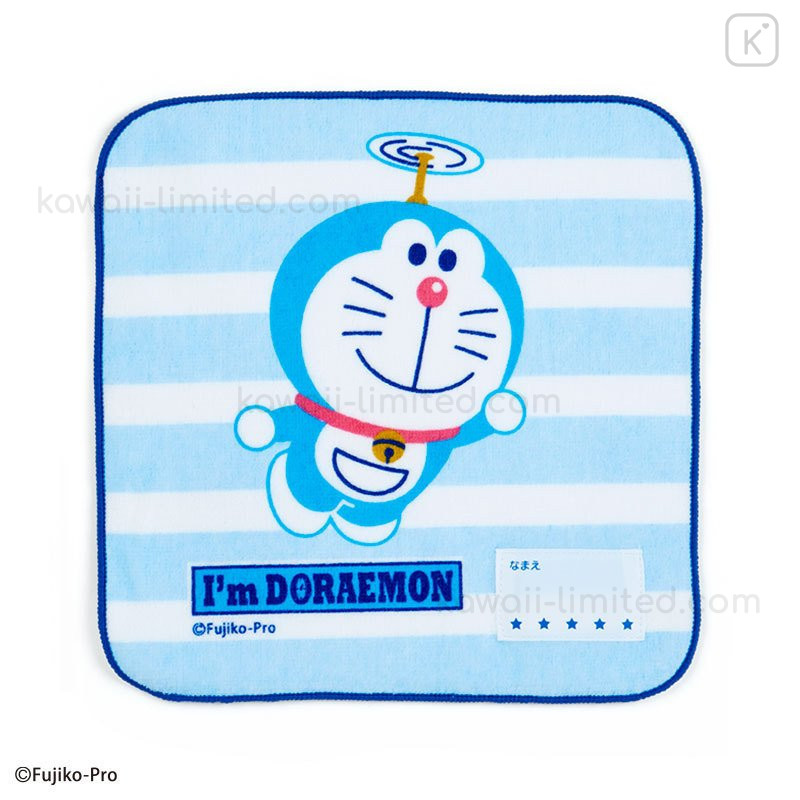Doraemon Towel Handkerchief Blue100% cotton Size 28x28cm